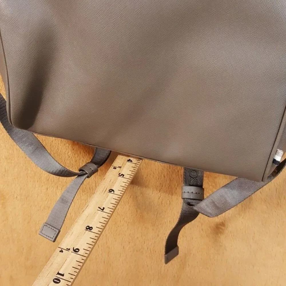 HUGO BOSS Mens Backpack Tan Brown Regenerated Leather ZAIR $299